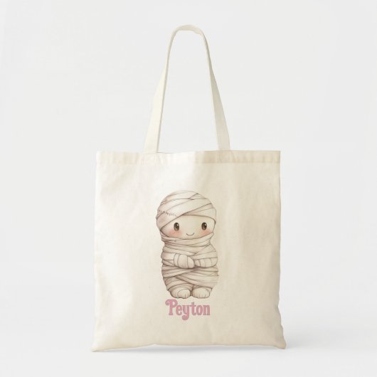 Personalized Baby Mummy Trick or Treat Bag Tragetasche (Vorne)
