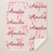 Personalized Baby Name Blanket – Custom Gift Sherpadecke (Vorderseite)