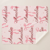 Personalized Baby Name Blanket – Custom Gift Sherpadecke (Vorderseite (Horizontal))