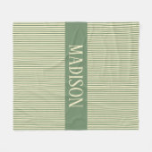 Personalized Baby Name Sage Blanket Gift for Kids Fleecedecke (Vorderseite (Horizontal))
