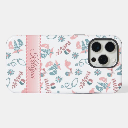 Personalized Baby Nurse Phone Case iPhone Hülle (Rückseite (Horizontal))