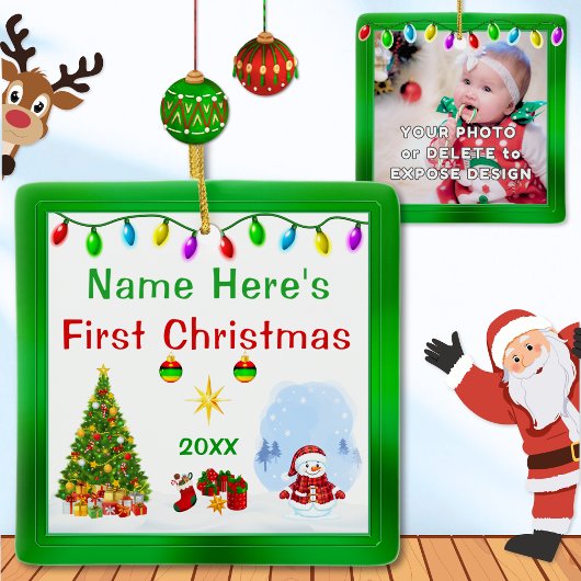 Personalized Baby Ornaments First Christmas Keramikornament