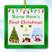 Personalized Baby Ornaments First Christmas Keramikornament