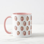 Personalized Baby Photo Coffee Mug, 3 Faces Tasse (Links)