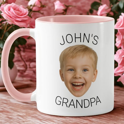 Personalized Baby Photo Grandpa Mug Tasse