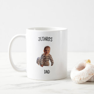Personalized Baby Photo with Name Dad & Mom Sides Kaffeetasse