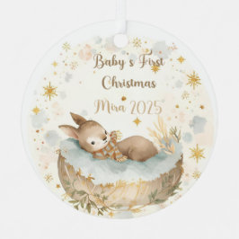 Personalized Baby’s First Christmas Keepsake Ornament Aus Metall