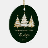 Personalized Baby’s First Christmas Keramik Ornament (Rechts)