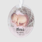 Personalized Baby’s First Christmas Ornament (Vorderseite)
