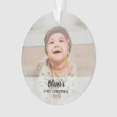 Personalized Baby’s First Christmas Ornament (Vorderseite)