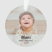 Personalized Baby’s First Christmas Ornament (Vorderseite)