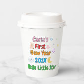 Personalized Baby’s First New Year – Cute Design Pappbecher (Vorderseite)
