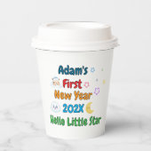Personalized Baby’s First New Year – Cute Design Pappbecher (Vorderseite)