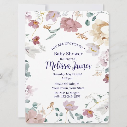 Personalized Baby Shower Invitation Feiertagskarte (Vorderseite)