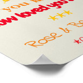 Personalized Baby Triplets Nursery Decor, Stars Poster (Ecke)