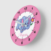 Personalized Baby Zebra Square Wall Clock Runde Wanduhr (Winkel)