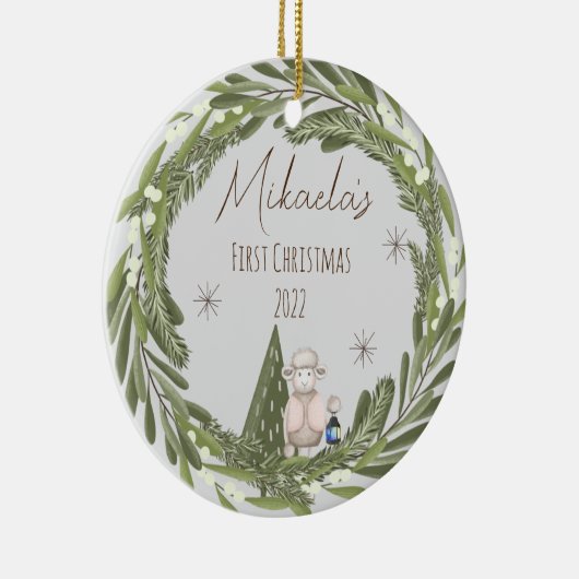 Personalized Baby's first Christmas Ornament (Rechts)