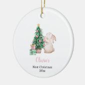  Personalized Baby's First Christmas rabbit  Keramik Ornament (Links)