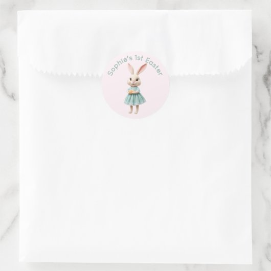 Personalized Baby's First Easter Sticker - Cute 3D (Tasche)