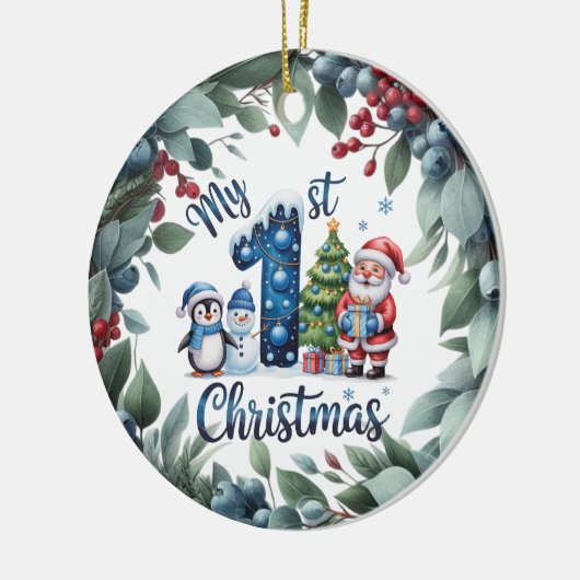 Personalized Baby's First Holiday Keepsake Keramik Ornament (Links)