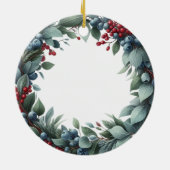 Personalized Baby's First Holiday Keepsake Keramik Ornament (Hinten)