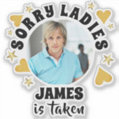 Personalized Bachelorette Party Favor Custom Photo Aufkleber (Vorderseite)