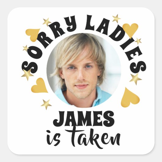 Personalized Bachelorette Party Favor Custom Photo Quadratischer Aufkleber (Vorderseite)