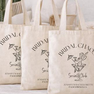 Personalized Bachelorette Tote Bag | Bridal Chaos  Tragetasche
