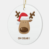 Personalized back note Oh Dear Reindeer Coworkers Keramik Ornament (Links)