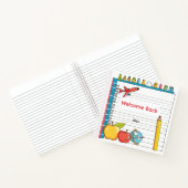 Personalized Back to School Apple Notebook for Kid Notizblock (Innenseite)
