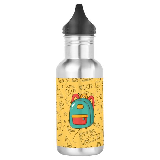 Personalized Back to School Backpack & Doodles Edelstahlflasche (Links)