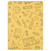 Personalized Back to School Backpack & Doodles Klemmbrett (Rückseite)