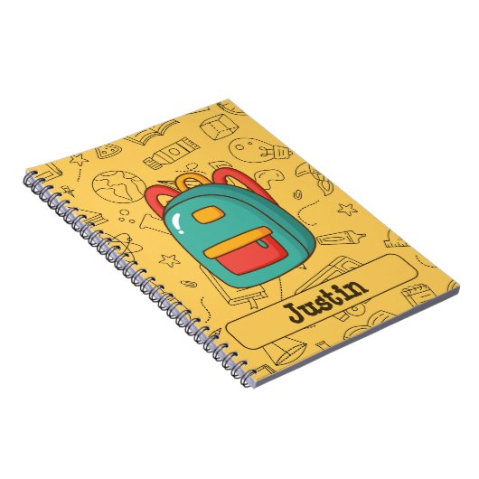 Personalized Back to School Backpack & Doodles Notizblock (Rechte Seite)