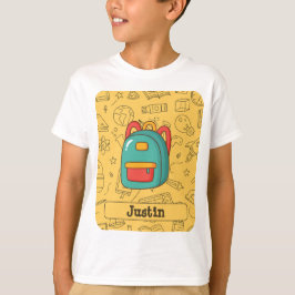 Personalized Back to School Backpack & Doodles T-Shirt
