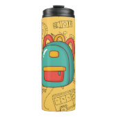 Personalized Back to School Backpack & Doodles Thermosbecher (Vorderseite)