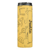 Personalized Back to School Backpack & Doodles Thermosbecher (Rückseite)