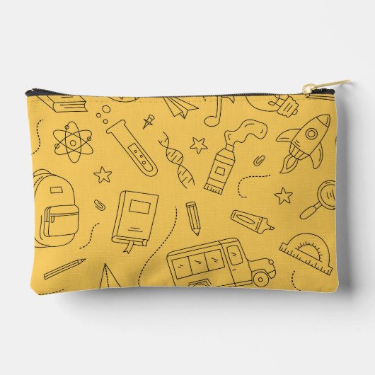 Personalized Back to School Backpack & Doodles Zubehörtasche (Rückseite)