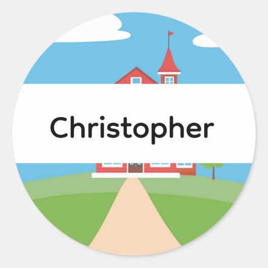Personalized Back to School Building Name Stickers (Vorderseite)