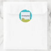 Personalized Back to School Bus Name Stickers (Tasche)