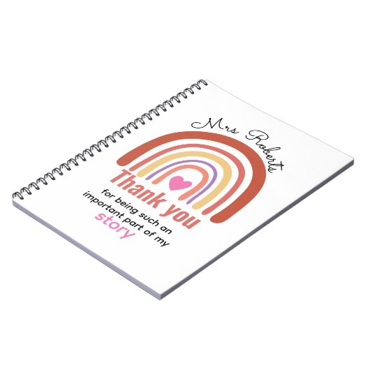 Personalized Back To School for Teachers Students Notizblock (Linke Seite)