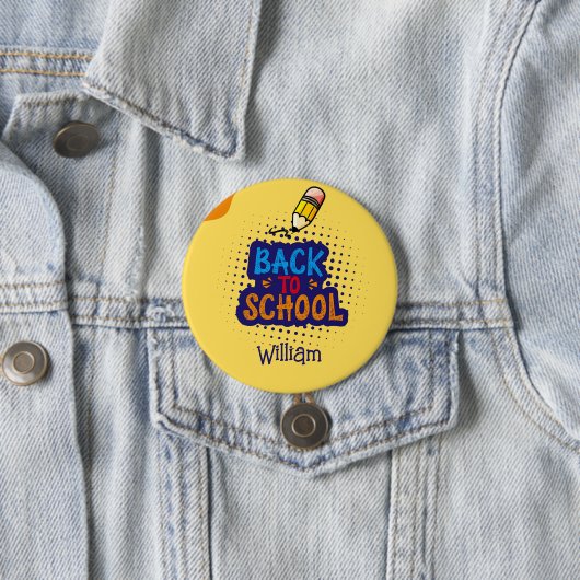 Personalized "Back To School" Fun Doodle Button (Beispiel)