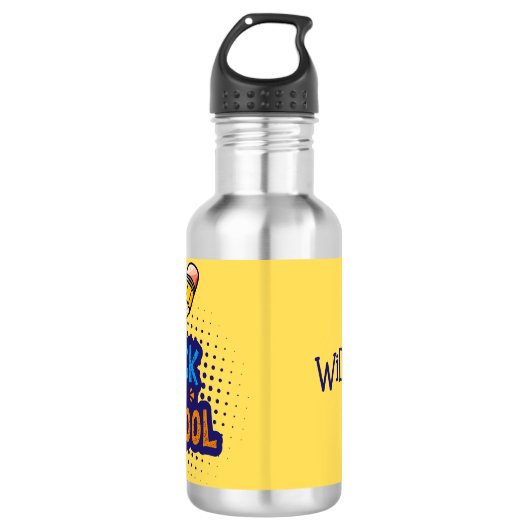 Personalized "Back To School" Fun Doodle Edelstahlflasche (Vorderseite)
