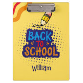 Personalized "Back To School" Fun Doodle Klemmbrett (Vorderseite)