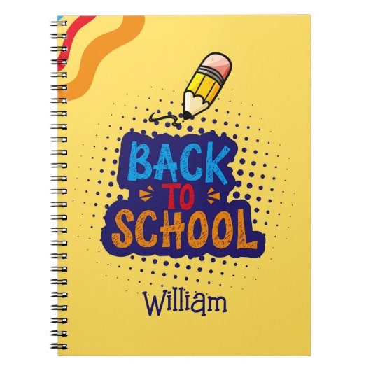 Personalized "Back To School" Fun Doodle Notizblock (Vorderseite)