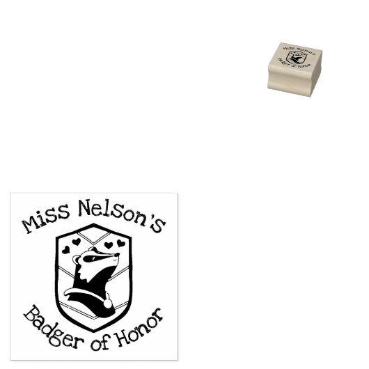 Personalized "Badger of Honor" Stamp Gummistempel (Stempel)