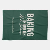 Personalized “Baking Through the Snow” Christmas Geschirrtuch (Horizontal)