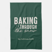 Personalized “Baking Through the Snow” Christmas Geschirrtuch (Vertikal)