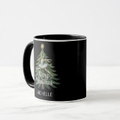 Personalized Ballerina ballet dancer christmas Tasse (Vorderseite Links)