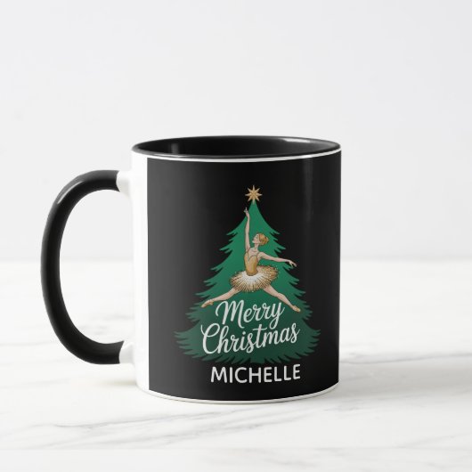 Personalized Ballerina ballet dancer christmas  Tasse (Links)