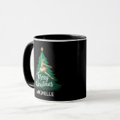Personalized Ballerina ballet dancer christmas  Tasse (Vorderseite Links)